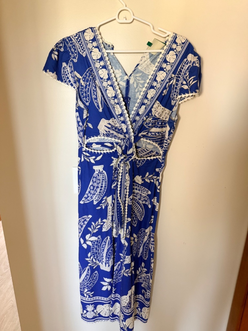 Farm Rio blue lace banana midi dress - Picture 3 of 4